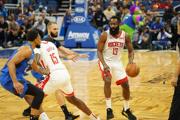 Orlando Magic Acoge Los Cohetes Houston Amway Center Orlando Florida — Foto de Stock