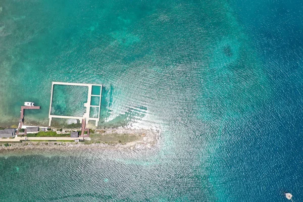 Hermosa Vista Del Arrecife Mar Cerca Las Playas Ochos Rios — Foto de Stock