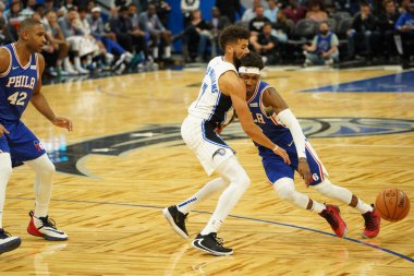 Orlando Magic, Philadelphia 76ers 'ı 13 Kasım 2019 Çarşamba günü Amway Center' da ağırlamaktadır. Fotoğraf: Marty Jean-Louis