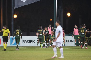 Los Angeles Galaksisi, 14 Temmuz 2020 'de Orlando Florida ABD' deki ESPN Vahşi Spor Dünyası 'nda düzenlenen MLS Sırt Turnuvası sırasında Portland Timbers ile karşı karşıya geldi.