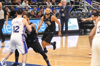 Orlando Magic, Philadelphia 76ers 'ı 25 Mart 2019' da Orlando Florida 'daki Amway Arena' da ağırlıyor..