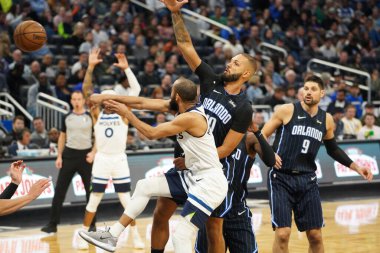 Orlando Magic 28 Şubat 2020 tarihinde Orlando Florida 'da Amway Center' da Minnesota Timberwolves 'a ev sahipliği yapar..  