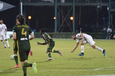 Los Angeles Galaksisi, 14 Temmuz 2020 'de Orlando Florida ABD' deki ESPN Vahşi Spor Dünyası 'nda düzenlenen MLS Sırt Turnuvası sırasında Portland Timbers ile karşı karşıya geldi..