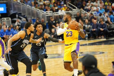 Orlando Magic 11 Aralık 2019 Çarşamba günü Orlando Forida 'daki Amway Center' da Los Angeles Lakers 'a ev sahipliği yaptı. Fotoğraf: Marty Jean-Louis