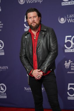 15 Ekim 2019 'da Nashville, Tennessee' deki Linbscome Üniversitesi 'nde verilen 50. GMA Dove Ödülleri sırasında kırmızı halı. 