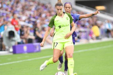 Orlando Pride 21 Temmuz 2018 'de Orlando Florida' daki Exploria Stadyumu 'nda Seattle Reign FC' ye ev sahipliği yapmaktadır. Fotoğraf: Marty Jean-Louis