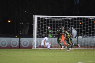Los Angeles Galaksisi, 14 Temmuz 2020 'de Orlando Florida ABD' deki ESPN Vahşi Spor Dünyası 'nda düzenlenen MLS Sırt Turnuvası sırasında Portland Timbers ile karşı karşıya geldi.