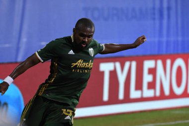 Los Angeles Galaksisi, 14 Temmuz 2020 'de Orlando Florida ABD' deki ESPN Vahşi Spor Dünyası 'nda düzenlenen MLS Sırt Turnuvası sırasında Portland Timbers ile karşı karşıya geldi.