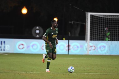 Los Angeles Galaksisi, 14 Temmuz 2020 'de Orlando Florida ABD' deki ESPN Vahşi Spor Dünyası 'nda düzenlenen MLS Sırt Turnuvası sırasında Portland Timbers ile karşı karşıya geldi.