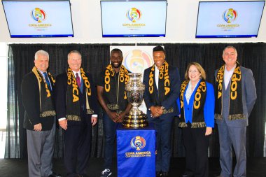 3 Mayıs 2016 tarihinde Orlando Florida 'daki Dünya Kampı Stadyumu' nda Copa Centenario için basın toplantısı düzenlendi..