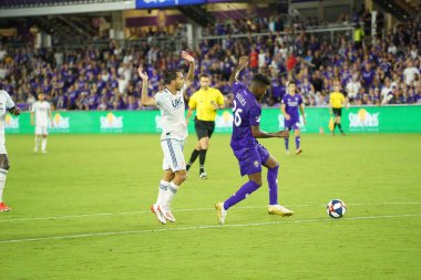 Orlando City SC, 19 Haziran 2019 Çarşamba günü Orlando 'daki Exploria Stadyumu' nda düzenlenen ABD Açık Kupası sırasında New England Devrimi 'ne ev sahipliği yaptı.