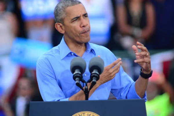 President Barack Obama Speaks Campaign Rally Osceola Heritage Park Stadium — Stock Photo, Image