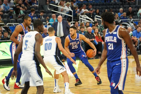 Orlando Magic Ospita Philadelphia 76Ers All Amway Center Orlando Florida — Foto Stock