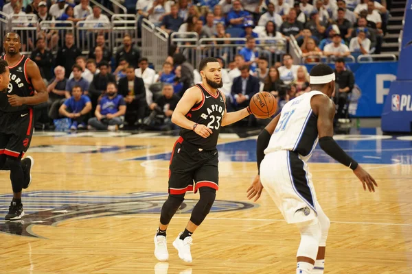 Orlando Magic Hosts Toronto Rapters Během Prvního Kola Play Nba — Stock fotografie