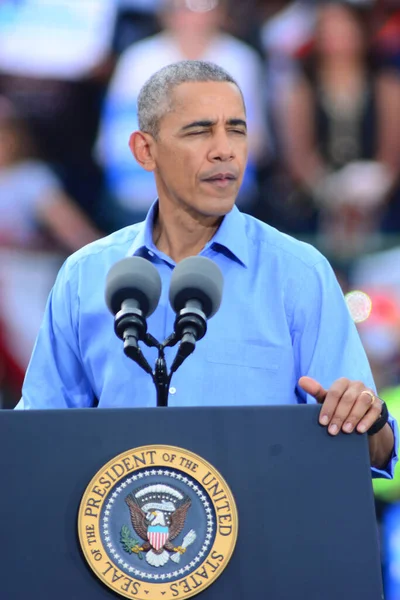 President Barack Obama Speaks Campaign Rally Osceola Heritage Park Stadium — Stock Photo, Image