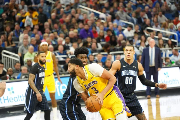 Orlando Magic Acoge Los Angeles Lakers Amway Center Orlando Forida —  Fotos de Stock