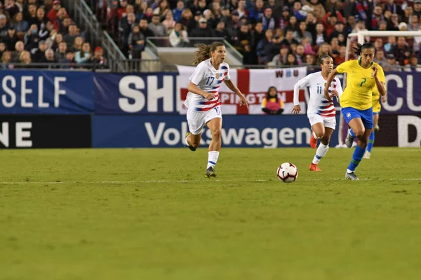 Shebelieves Cup Final Ηπα Εναντίον Βραζιλίας Στο Raymond James Stadium — Φωτογραφία Αρχείου