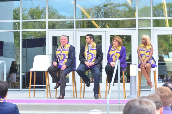 Ceremonia Przecięcia Wstęgi Stadionie New Orlando City Stadium Orlando Florydzie — Zdjęcie stockowe