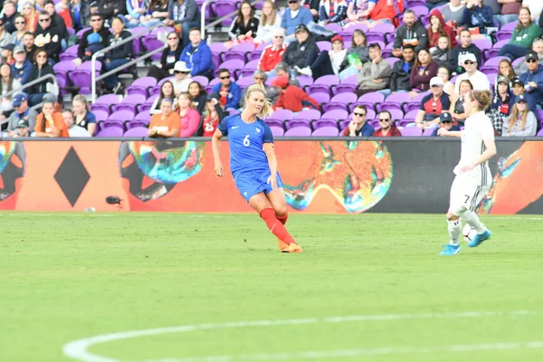 França Compete Contra Alemanha Durante Shebelives Cup Orlando City Stadium — Fotografia de Stock