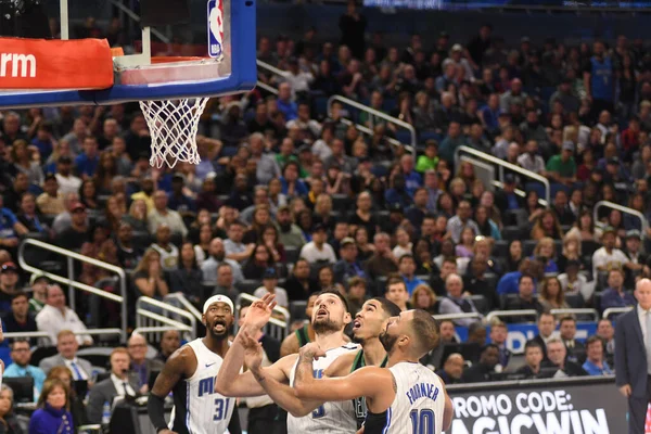 Orlando Magic Acoge Los Boston Celtics Amway Stadium Sábado Enero — Foto de Stock