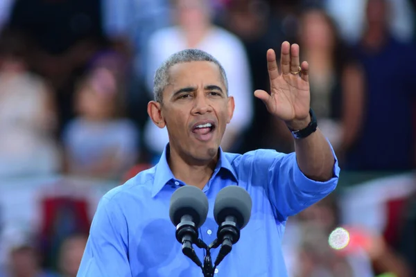 Presidente Barack Obama Habla Mitin Campaña Estadio Heritage Park Osceola —  Fotos de Stock