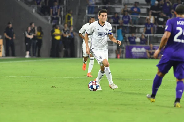 Orlando City Hostí Philadelphia Union Stadionu Exploria Orlandu Floridě Středu — Stock fotografie