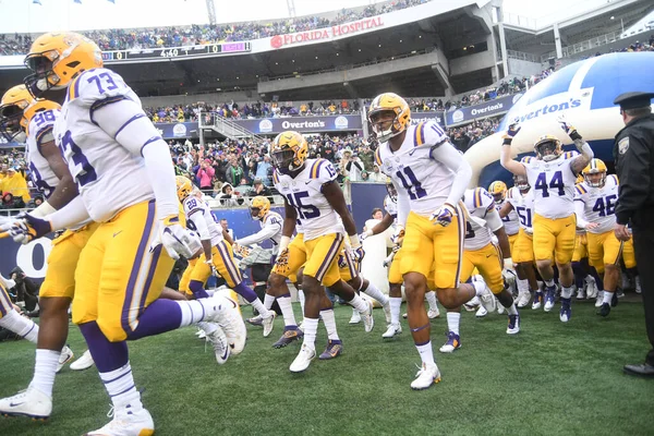 Notre Dame Čelí Lsu Během Citrus Bowl Stadionu Camping World — Stock fotografie