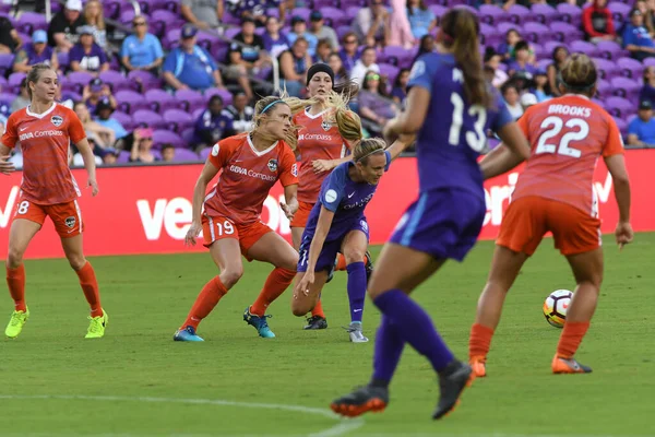 Orlando Pride Gospodarzem Houston Dash Exploria Stadium Dniu Kwietnia 2018 — Zdjęcie stockowe