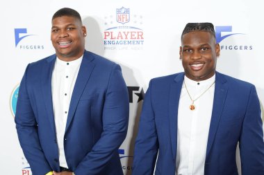 NFL oyuncuları Quinnen ve Quincy Williams, 30 Ocak 2020 Perşembe günü Miami 'deki James L Knight Center' da düzenlenen 21..  