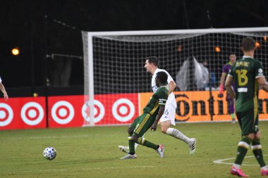 Los Angeles Galaksisi, 14 Temmuz 2020 'de Orlando Florida ABD' deki ESPN Vahşi Spor Dünyası 'nda düzenlenen MLS Sırt Turnuvası sırasında Portland Timbers ile karşı karşıya geldi.