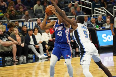 Orlando Magic, Philadelphia 76ers 'ı 13 Kasım 2019 Çarşamba günü Amway Center' da ağırlamaktadır. Fotoğraf: Marty Jean-Louis