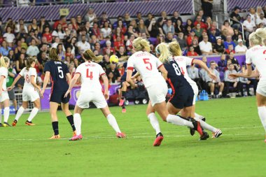 5 Mart 2020 'de Orlando Florida' daki Exploria Stadyumu 'nda düzenlenen 2020 SheBelieves Kupası' nda ABD - İngiltere Karşılaşması 