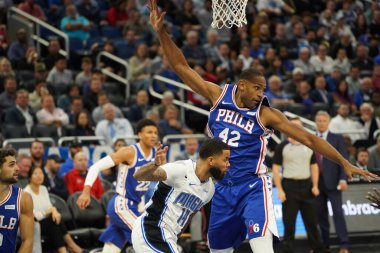 Orlando Magic, Philadelphia 76ers 'ı 13 Kasım 2019 Çarşamba günü Amway Center' da ağırlamaktadır. Fotoğraf: Marty Jean-Louis