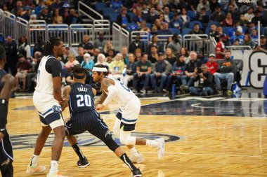 Orlando Magic 28 Şubat 2020 tarihinde Orlando Florida 'da Amway Center' da Minnesota Timberwolves 'a ev sahipliği yapar..  