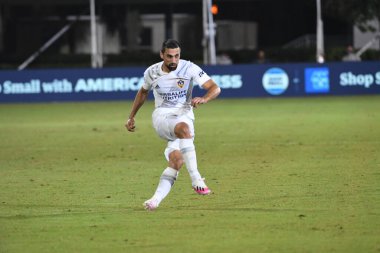 Los Angeles Galaksisi, 14 Temmuz 2020 'de Orlando Florida ABD' deki ESPN Vahşi Spor Dünyası 'nda düzenlenen MLS Sırt Turnuvası sırasında Portland Timbers ile karşı karşıya geldi..