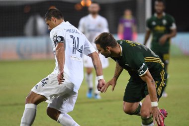Los Angeles Galaksisi, 14 Temmuz 2020 'de Orlando Florida ABD' deki ESPN Vahşi Spor Dünyası 'nda düzenlenen MLS Sırt Turnuvası sırasında Portland Timbers ile karşı karşıya geldi.