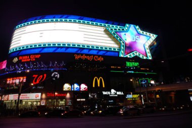 Gece Las Vegas Nevada 'nın manzarası