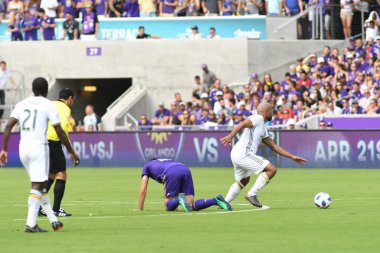 Orlando City 8 Nisan 2018 'de Orlando Florida' daki Exploria Stadyumu 'nda Portland Timbers' a ev sahipliği yaptı..