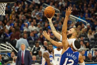 Orlando Magic, Philadelphia 76ers 'ı 13 Kasım 2019 Çarşamba günü Amway Center' da ağırlamaktadır. Fotoğraf: Marty Jean-Louis