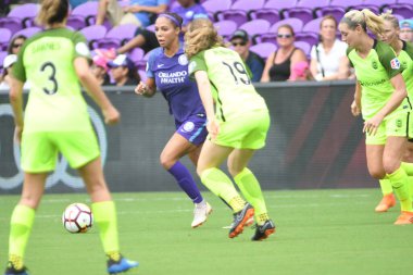 Orlando Pride 21 Temmuz 2018 'de Orlando Florida' daki Exploria Stadyumu 'nda Seattle Reign FC' ye ev sahipliği yapmaktadır. Fotoğraf: Marty Jean-Louis