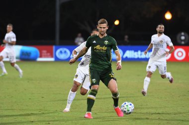 Los Angeles Galaksisi, 14 Temmuz 2020 'de Orlando Florida ABD' deki ESPN Vahşi Spor Dünyası 'nda düzenlenen MLS Sırt Turnuvası sırasında Portland Timbers ile karşı karşıya geldi..
