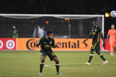 Los Angeles Galaksisi, 14 Temmuz 2020 'de Orlando Florida ABD' deki ESPN Vahşi Spor Dünyası 'nda düzenlenen MLS Sırt Turnuvası sırasında Portland Timbers ile karşı karşıya geldi.
