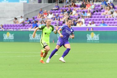 Orlando Pride 21 Temmuz 2018 'de Orlando Florida' daki Exploria Stadyumu 'nda Seattle Reign FC' ye ev sahipliği yapmaktadır. Fotoğraf: Marty Jean-Louis