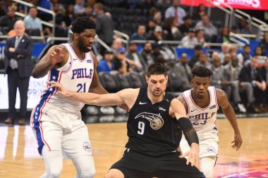 Orlando Magic, Philadelphia 76ers 'ı 25 Mart 2019' da Orlando Florida 'daki Amway Arena' da ağırlıyor..