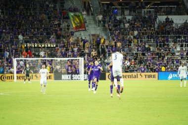Orlando City SC, 19 Haziran 2019 Çarşamba günü Orlando 'daki Exploria Stadyumu' nda düzenlenen ABD Açık Kupası sırasında New England Devrimi 'ne ev sahipliği yaptı.