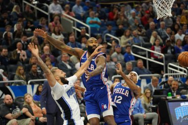 Orlando Magic, Philadelphia 76ers 'ı 13 Kasım 2019 Çarşamba günü Amway Center' da ağırlamaktadır. Fotoğraf: Marty Jean-Louis