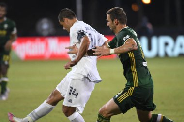 Los Angeles Galaksisi, 14 Temmuz 2020 'de Orlando Florida ABD' deki ESPN Vahşi Spor Dünyası 'nda düzenlenen MLS Sırt Turnuvası sırasında Portland Timbers ile karşı karşıya geldi.