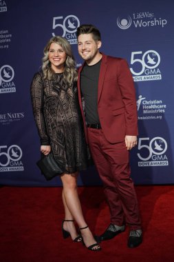 15 Ekim 2019 'da Nashville, Tennessee' deki Linbscome Üniversitesi 'nde verilen 50. GMA Dove Ödülleri sırasında kırmızı halı. 