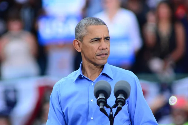 Presidente Barack Obama Habla Mitin Campaña Estadio Heritage Park Osceola — Foto de Stock