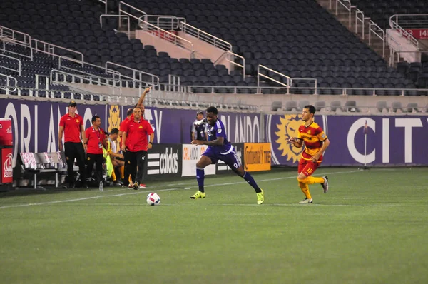 Orlando City Acoge Los Huelguistas Fort Lauderdale Camping World Stadium —  Fotos de Stock